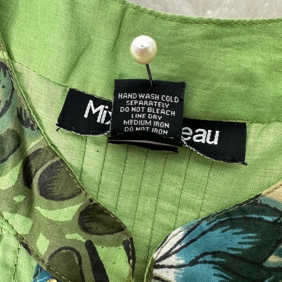 Embellished dress  Lovely Mix Nouveau dress   size Large vintage and Rare find - Picture 11 of 12